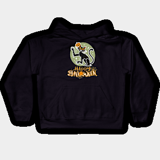 Happy Halloween - Black Cat Kids Hoodie